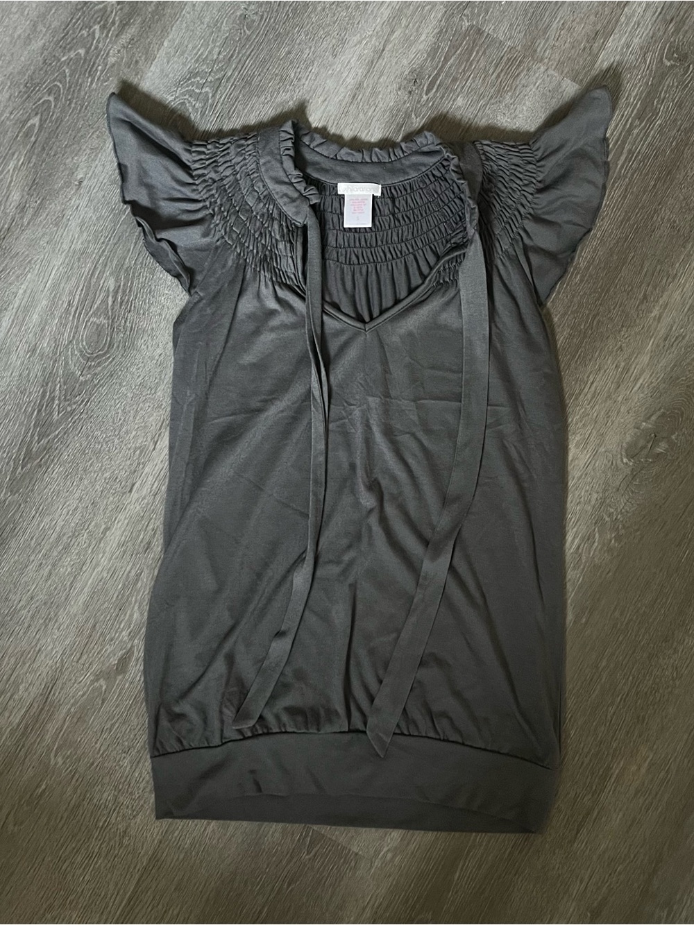 Vintage ‘Xhiliration’ Keyhole Grey Blouse Top Womens Small Good Condition 2000s - Picture 4 of 8